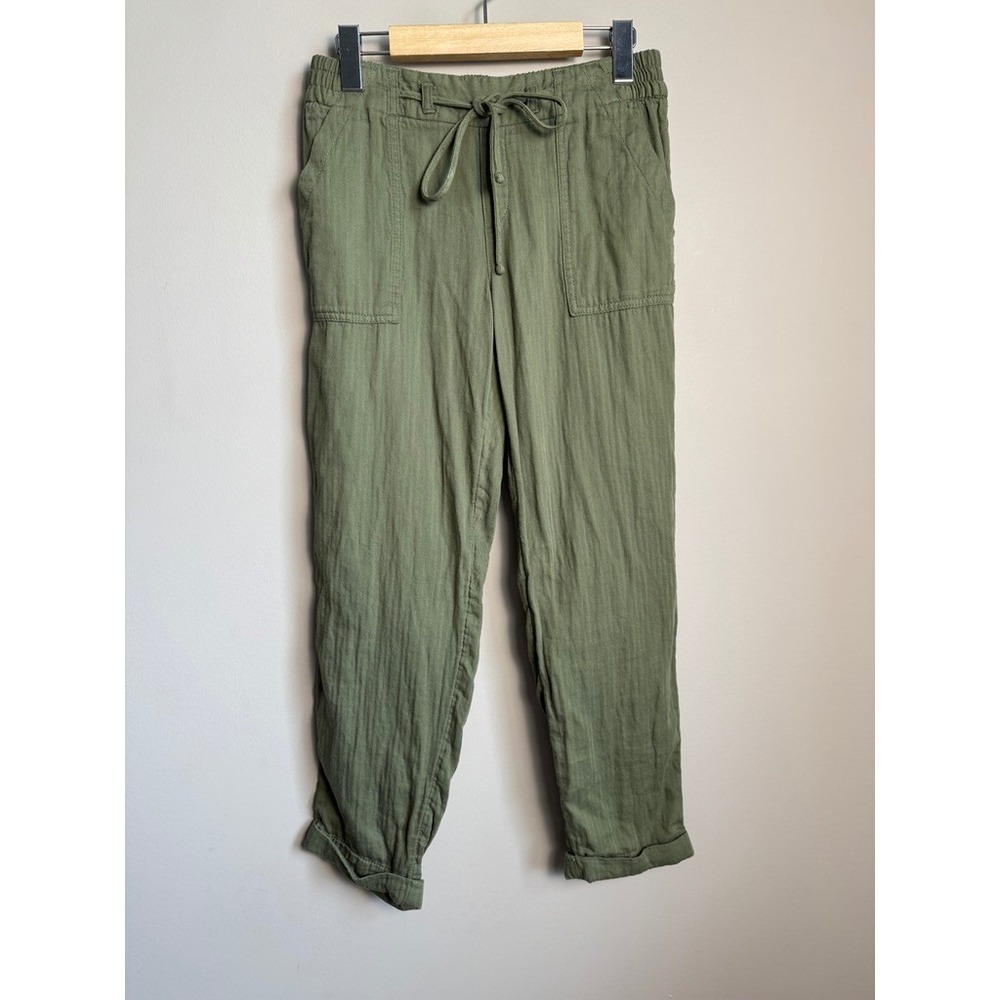 Old‎ Navy XS Safari Pant Olive Green Herringbone Drawstring Utility Gorpcore